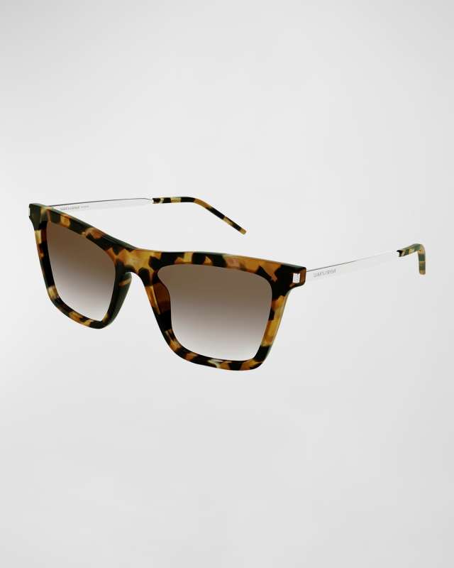 Rectangle Semi-Transparent Acetate Sunglasses